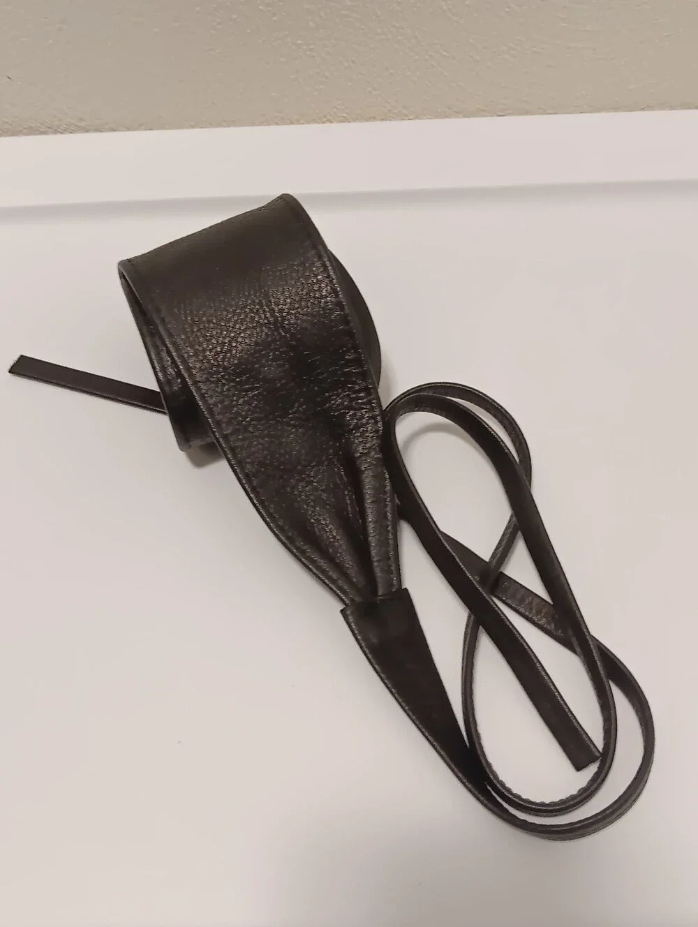 Obi Belt Black Leather 105